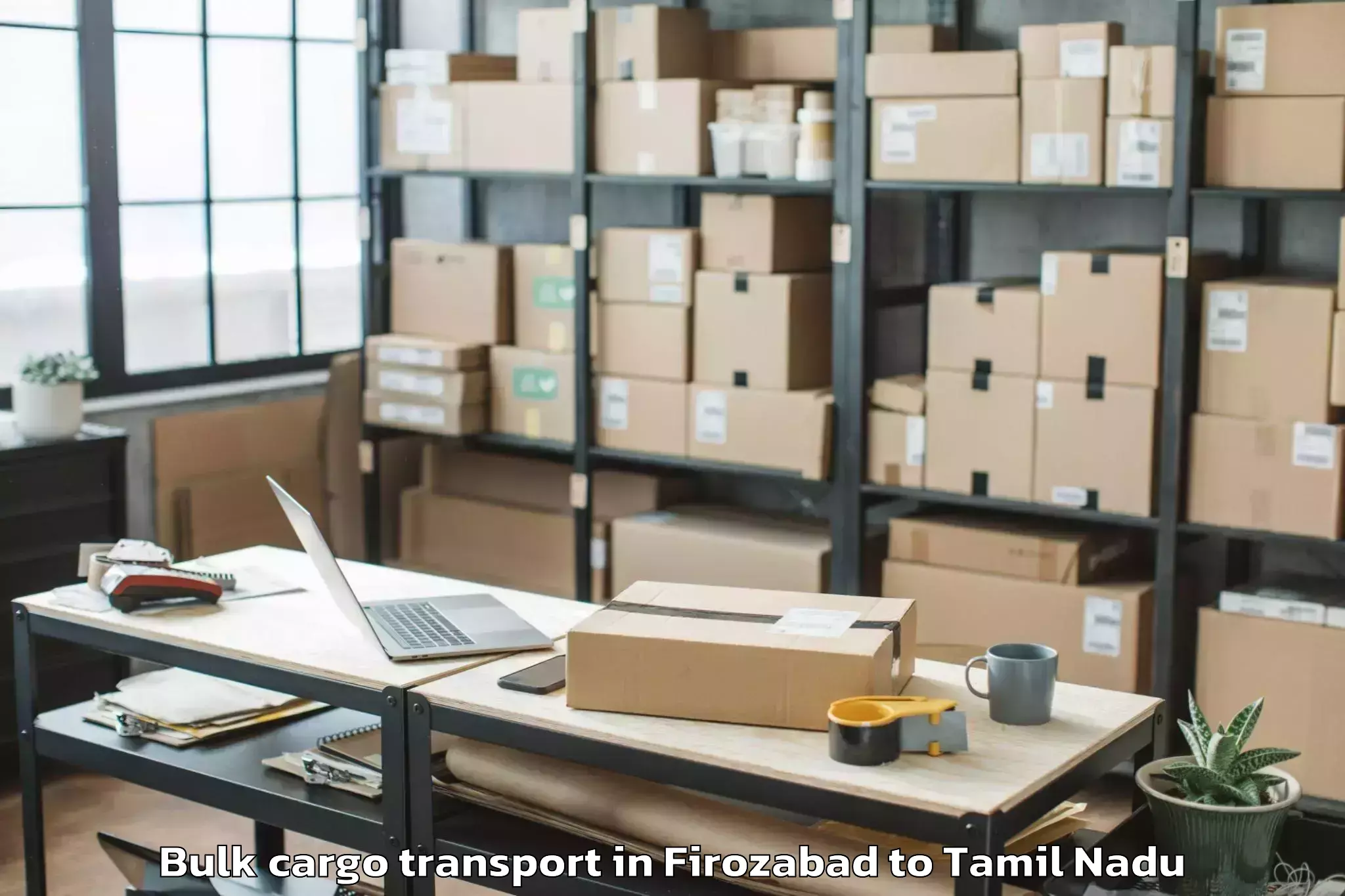 Trusted Firozabad to Puliyangudi Bulk Cargo Transport